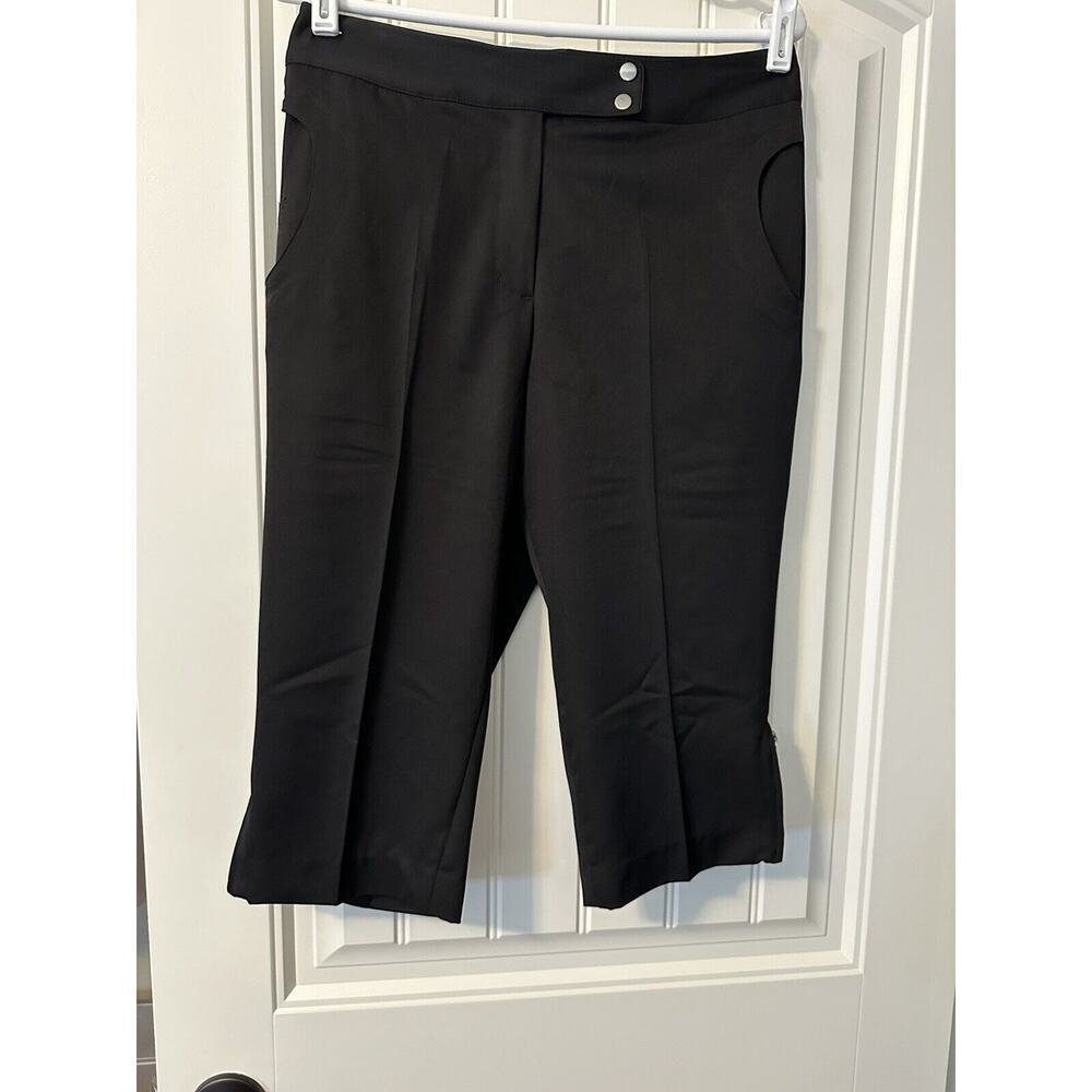 Monterey Club Classic Essentials Capri‎ Golf Pants Size 6 Black classy